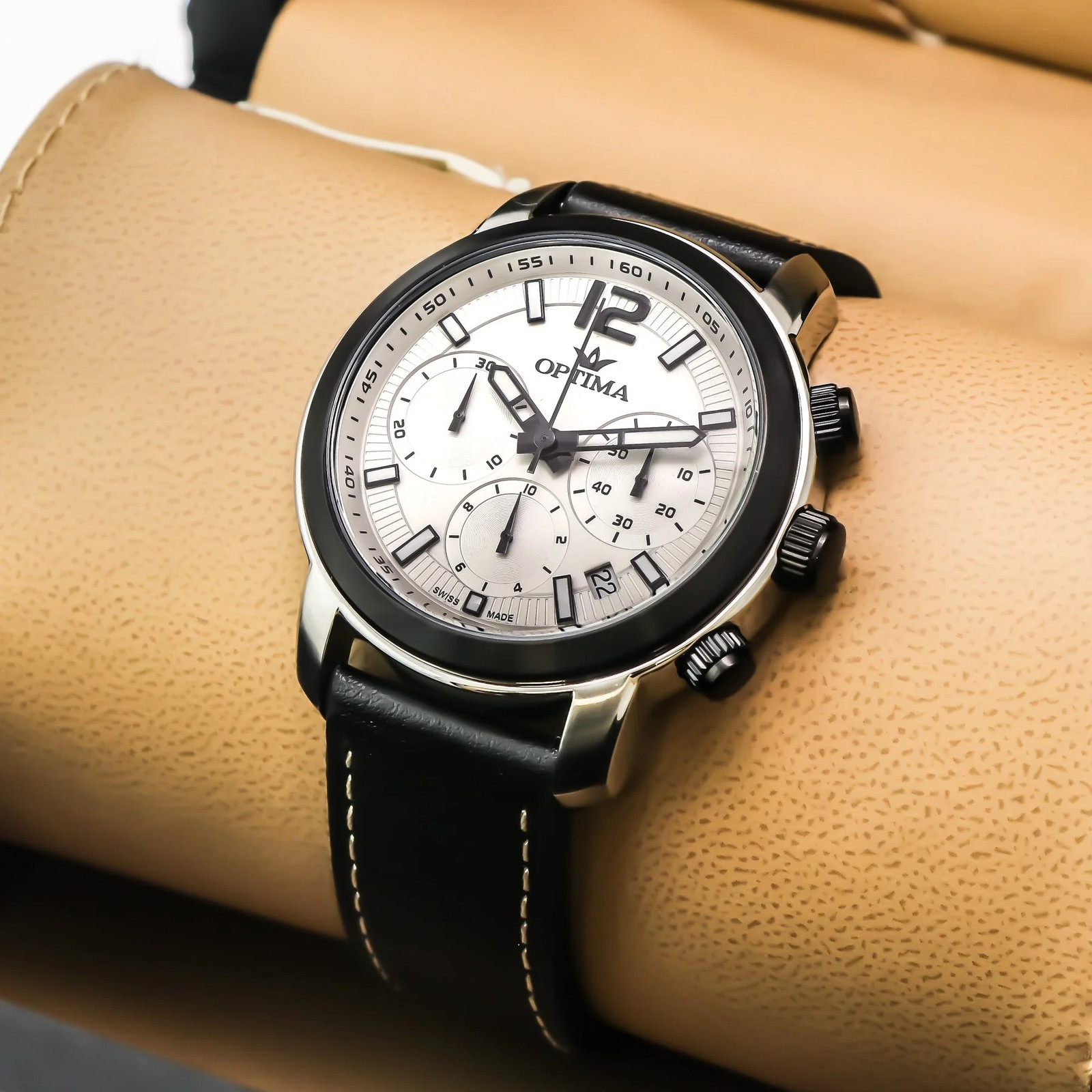 Optima – Swiss Chronograph – OSC399-SBL-1 Swiss quartz chronograph. 45 mm