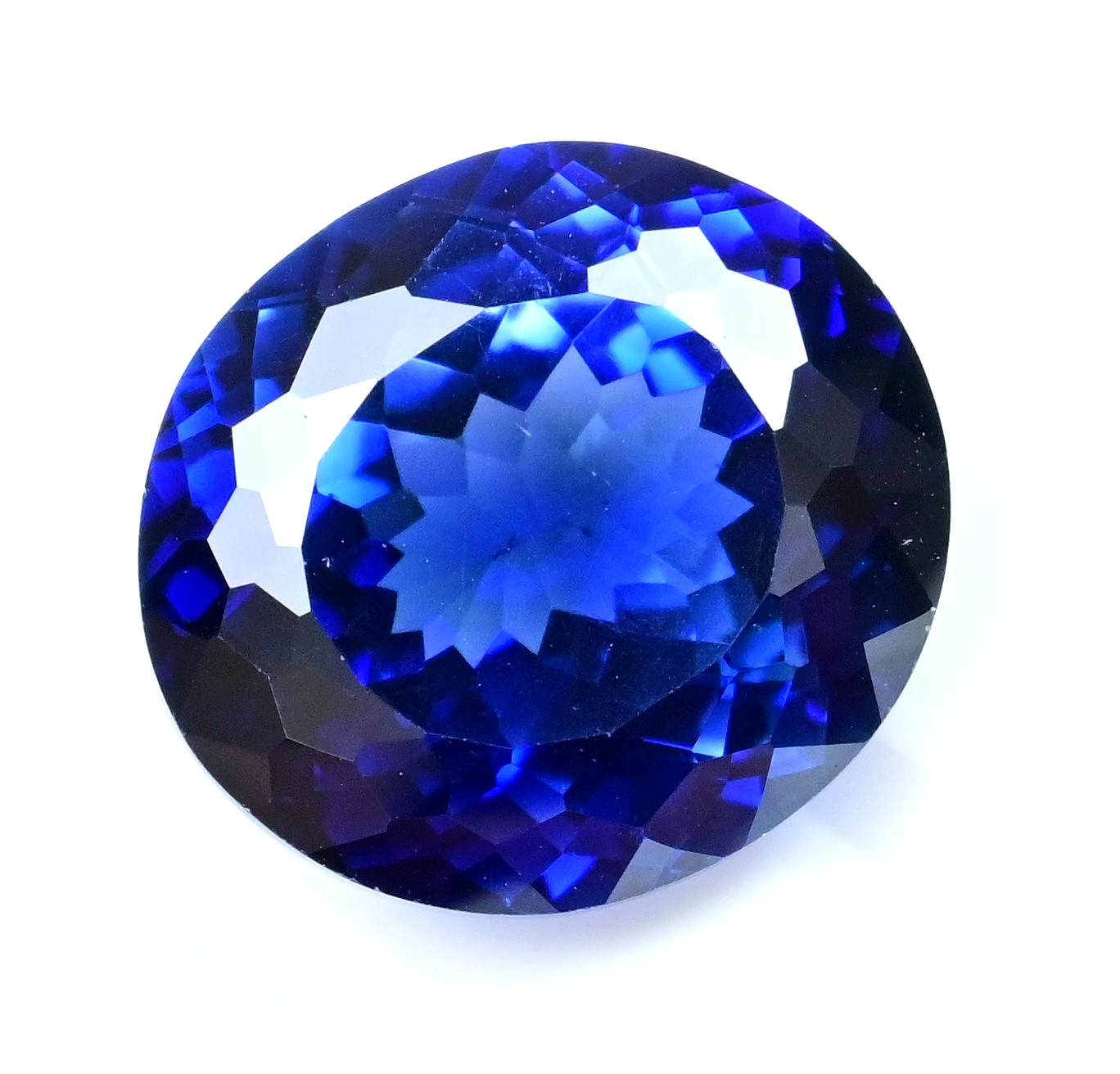 28.25 Ct Natural Ceylon Blue Sapphire Oval Certified Flawless Loose Gemstone