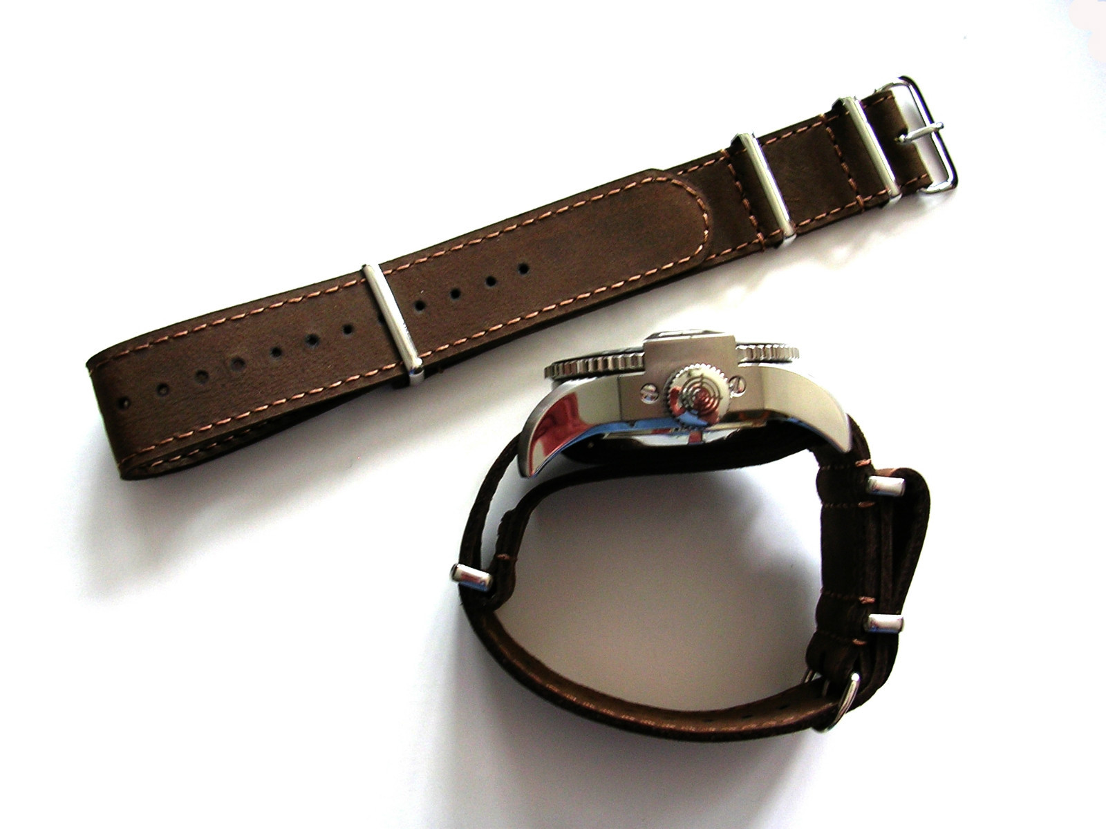 NATO G10 ® Bomber Leather Aviator Pilot watch band Military RAF strap IW SUISSE