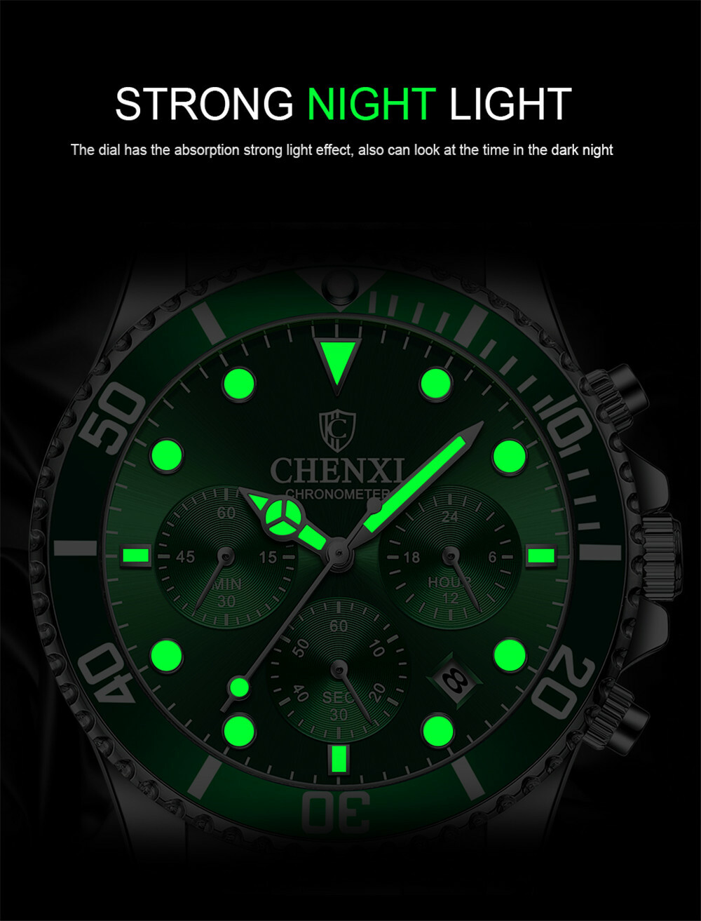 CHENXI Men Quartz Watch Casual Business Male Wristwatch Chronograph Date Watches