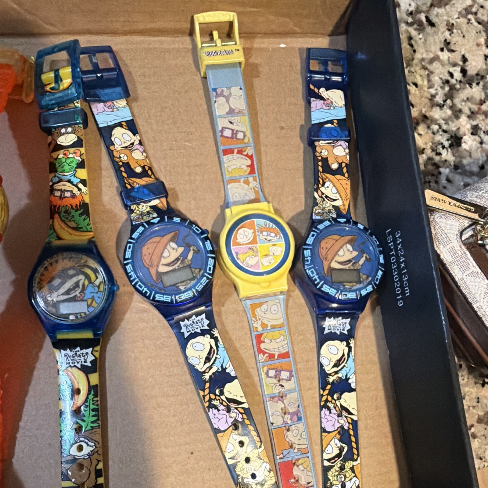 Nickelodeon Rugrats Lot of 6 Kids Digital LCD Quartz Plastic Wristwatches 1997