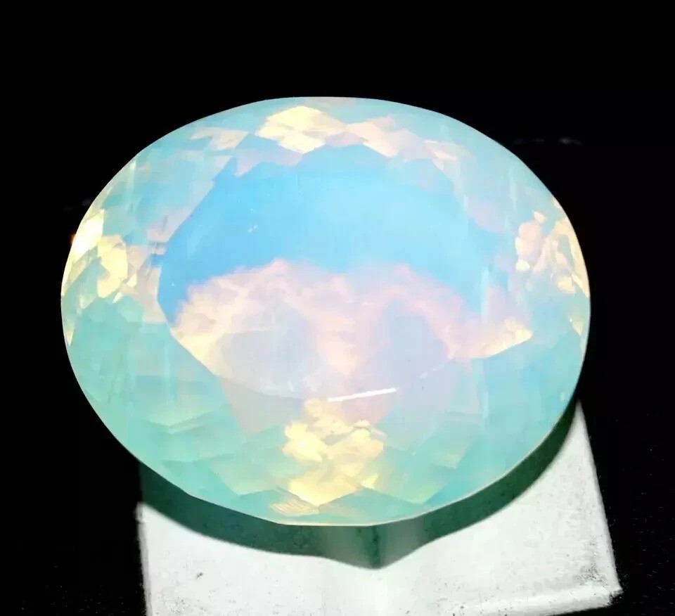 Rare Natural Fire Opal 120 Ct CERTIFIED Oval Cut Loose Collector Gemstone