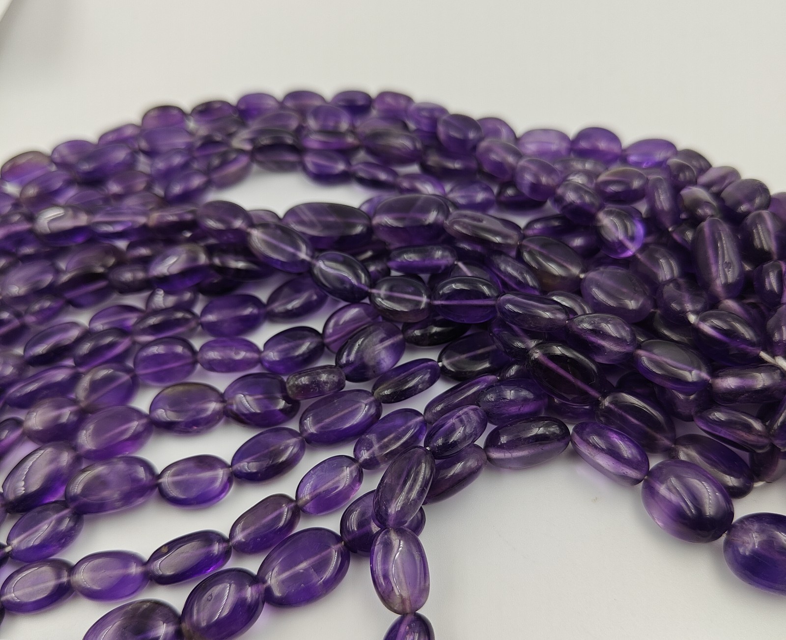 Natural Amethyst Beads Purple Color 12.5” Inches Gemstone Loose Beads 115 Carat