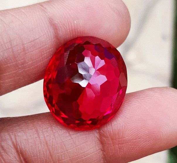 103.60 Ct GIE Certified Unheated Myanmar Burma Red Ruby Oval Cut Loose Gemstone