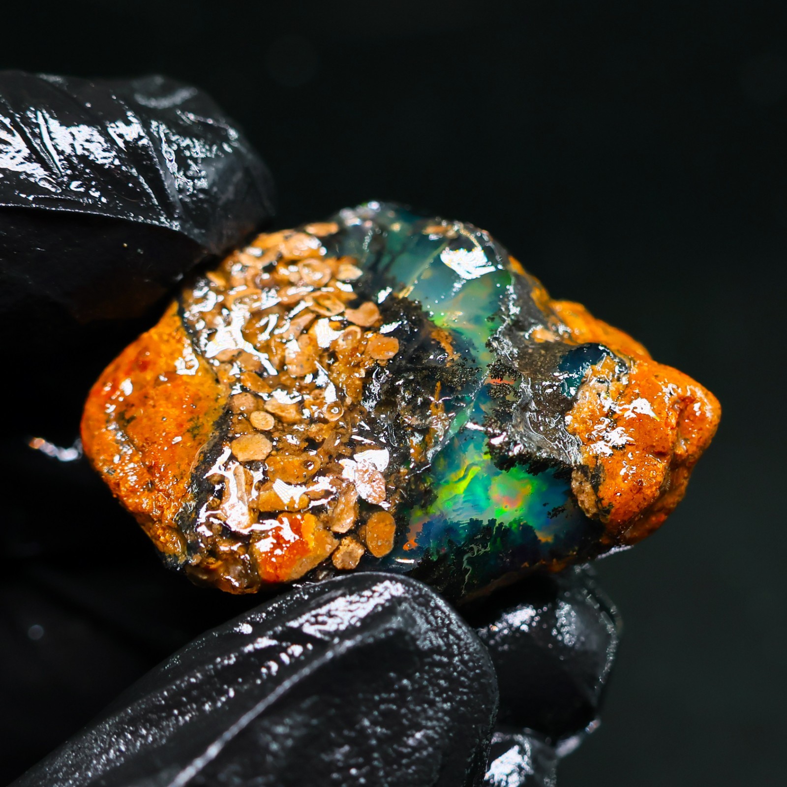 Natural Ethiopian Welo Opal Rough 43.35 Ct Gemstone – Bright Play of Color Fire
