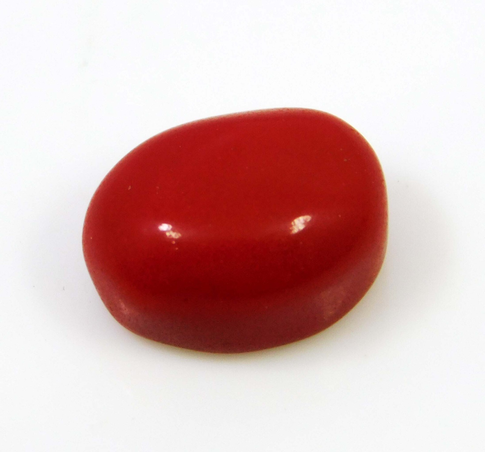 Natural 6.45 Cts Italine Red Coral Cabochon Oval Cut Loose Gemstone