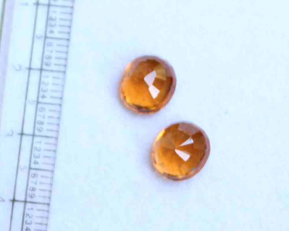 6.90 Ct Natural Hessonite Garnet 8.5*9 mm Oval Faceted Cut Loose Gemstone Pair