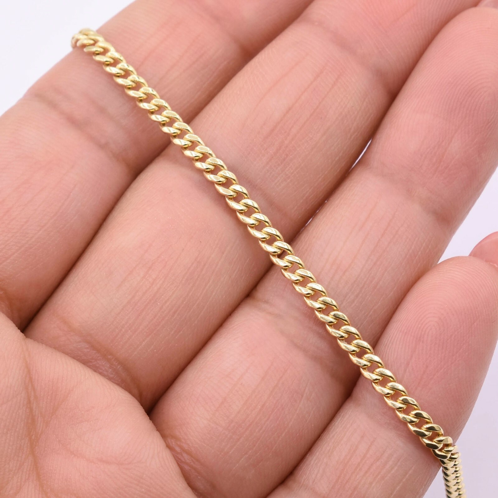 3.7mm Miami Cuban Link Chain Bracelet Real 10K Yellow Gold GREAT GIFT 8″