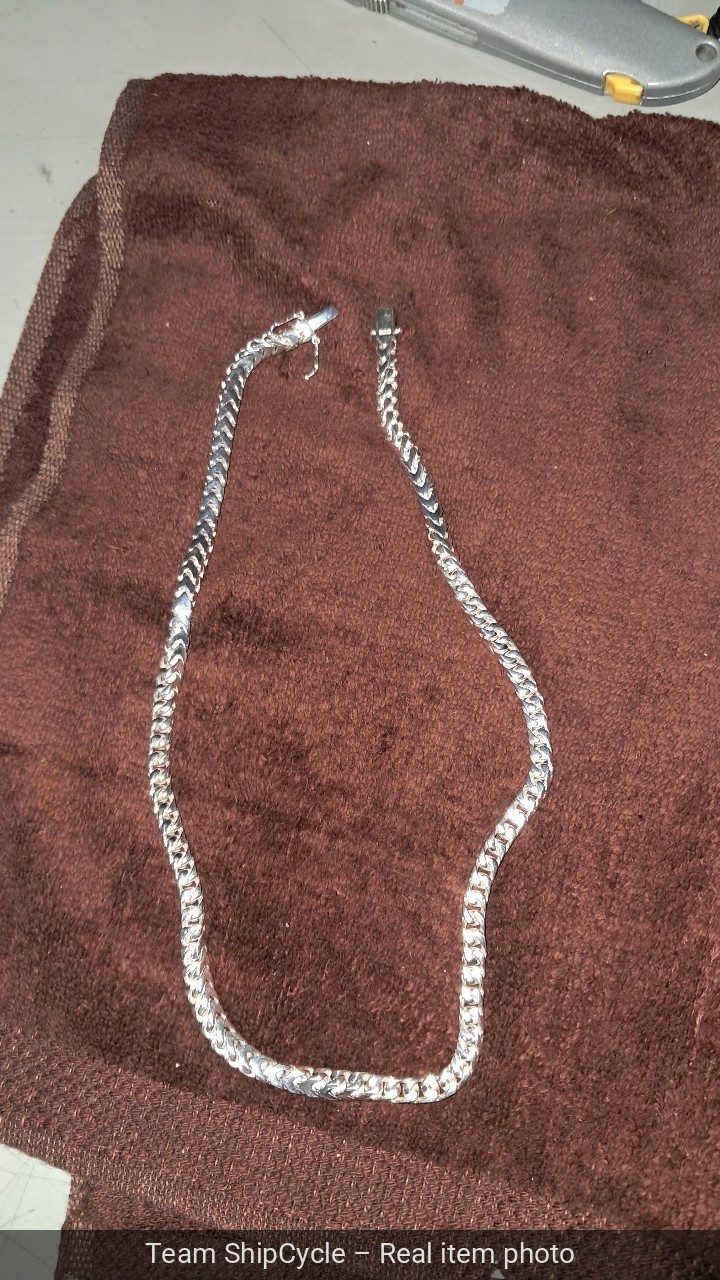 with tags Handmade Franco Chain Necklace Real 925 Silver Box Clasp 4mm10 G1N
