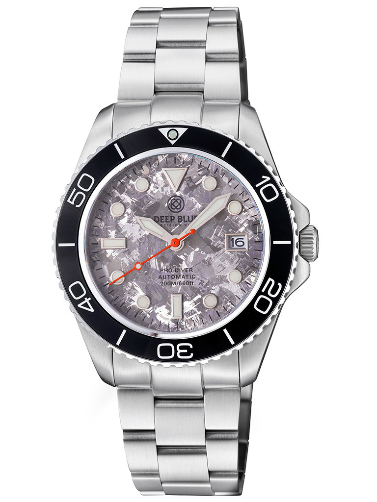 DEEP BLUE PRO DIVER 200 SILVER GREY TITANIUM CRYRSTAL DIAL 42.5MM AUTOMATIC