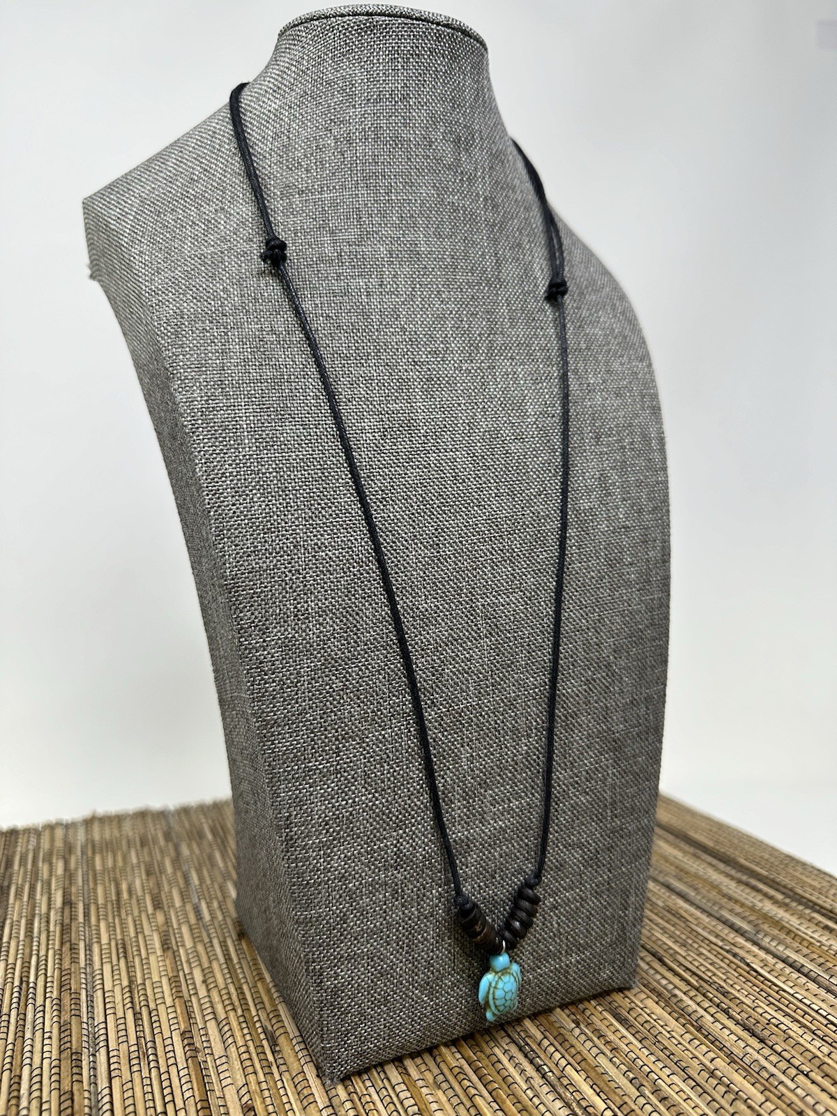Turquoise Blue Sea Turtle Charm Necklace – Handmade Ocean-Inspired Choker