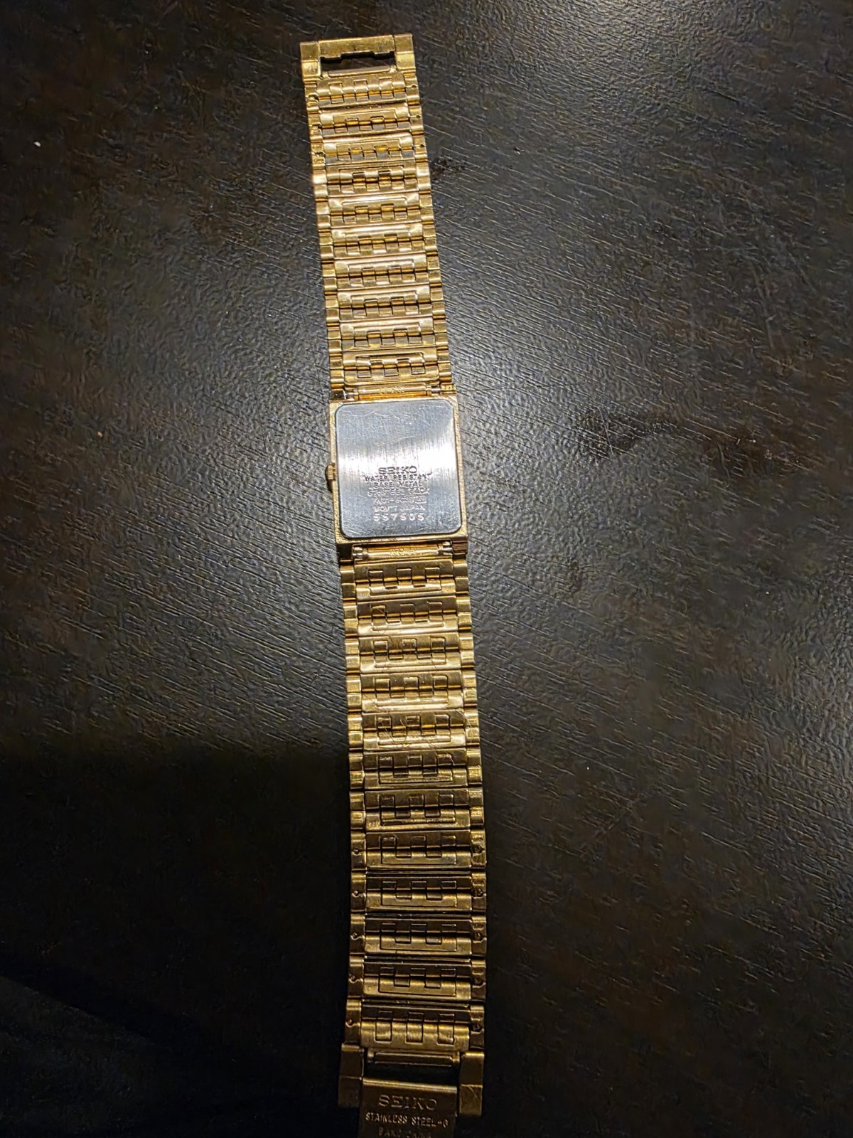 Vintage Seiko Gold Tone 7N01 5C39 R1 JAPAN MOVEMENT Tank 7.5 Inch Working