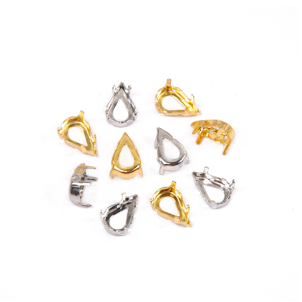All Shape Empty Claw Setting Thicken Copper Sew on Rhinestones Base Set Sewing