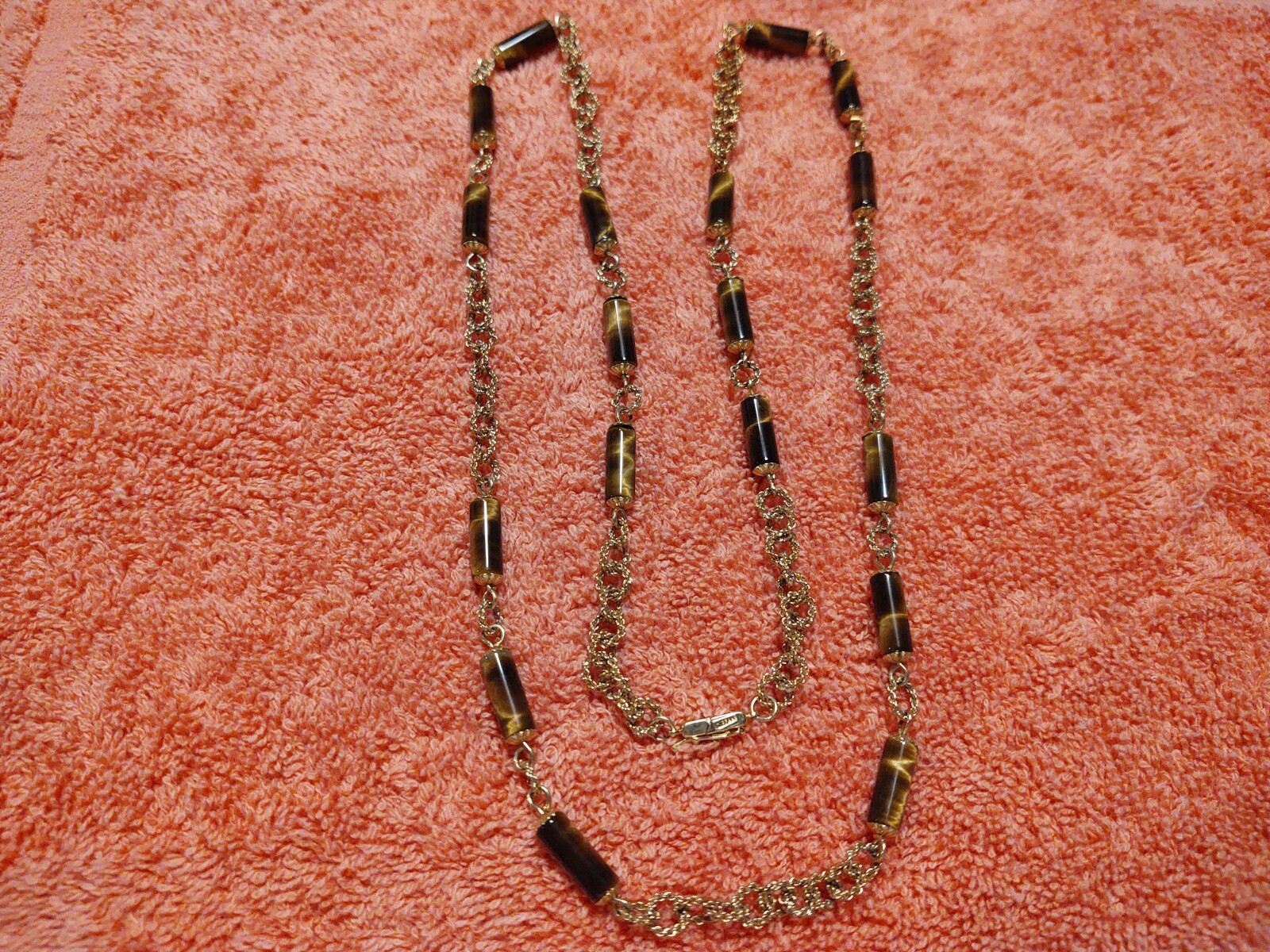 Tiffany And Company 18kt 34 Inch Tiger Eye Necklace