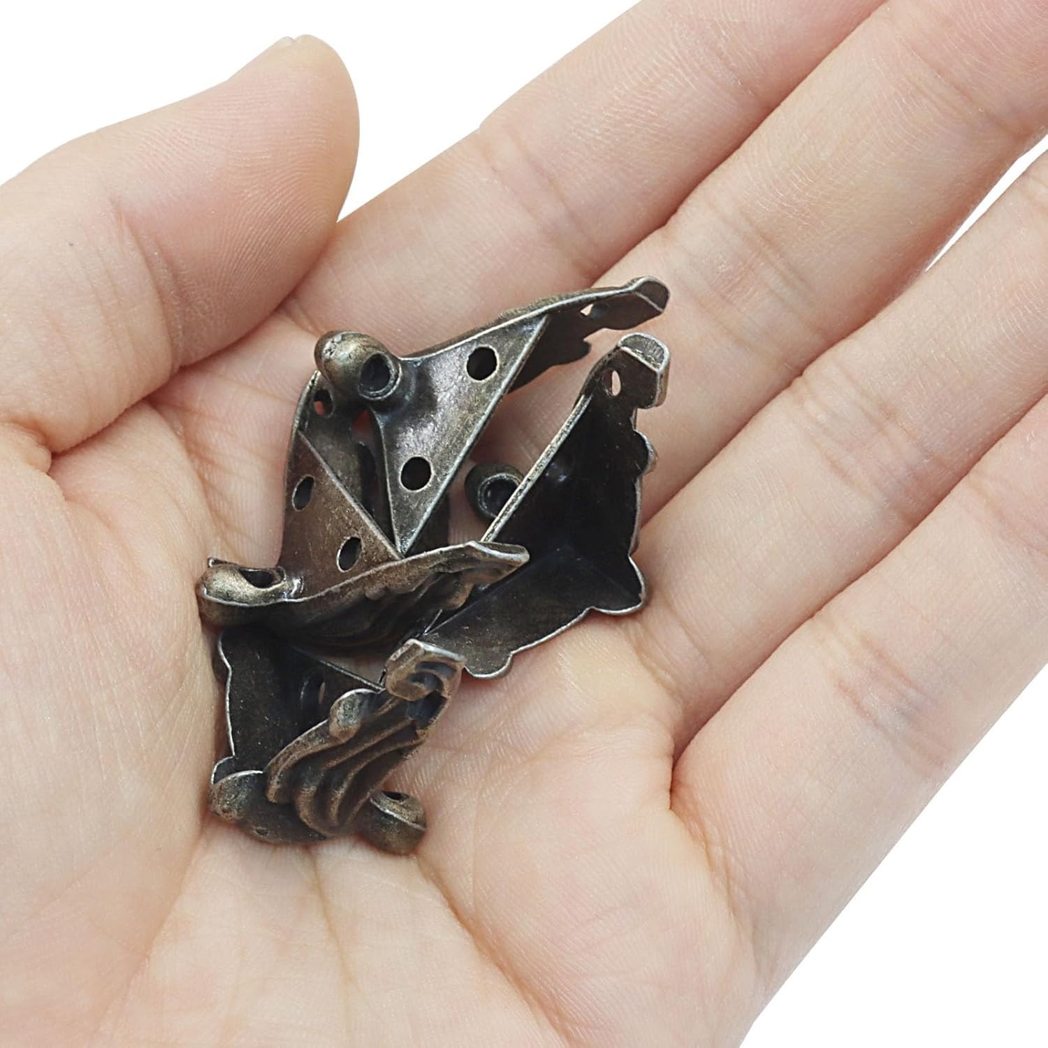 24Pcs Bronze Antique Brass Jewelry Box Legs, Decorative Feet Hardware Corner Pro