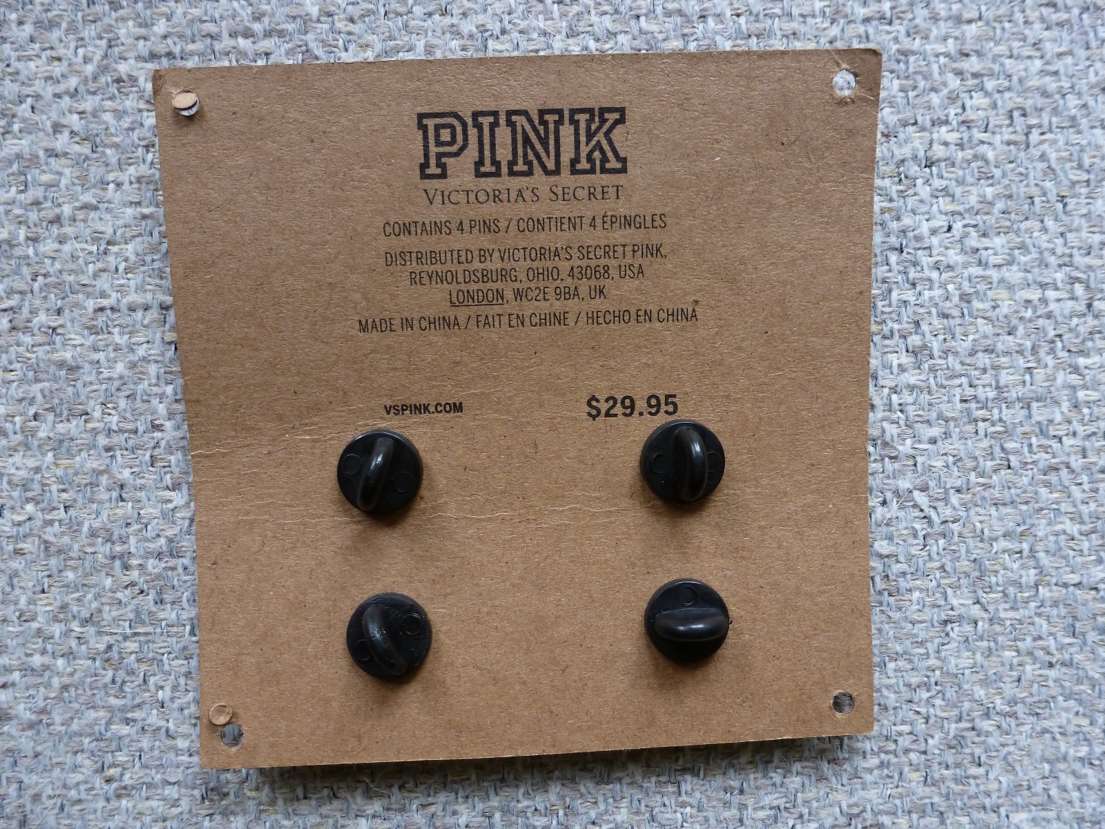 Victoria’s Secret Pins Pizza Dog Peach Pink 4 pins set