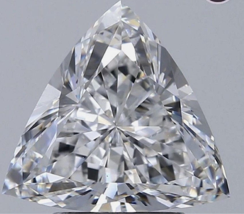 Lab-Grown Loose CVD Diamond 1 Pc Trillion 5 mm D Color IF Clarity Certified