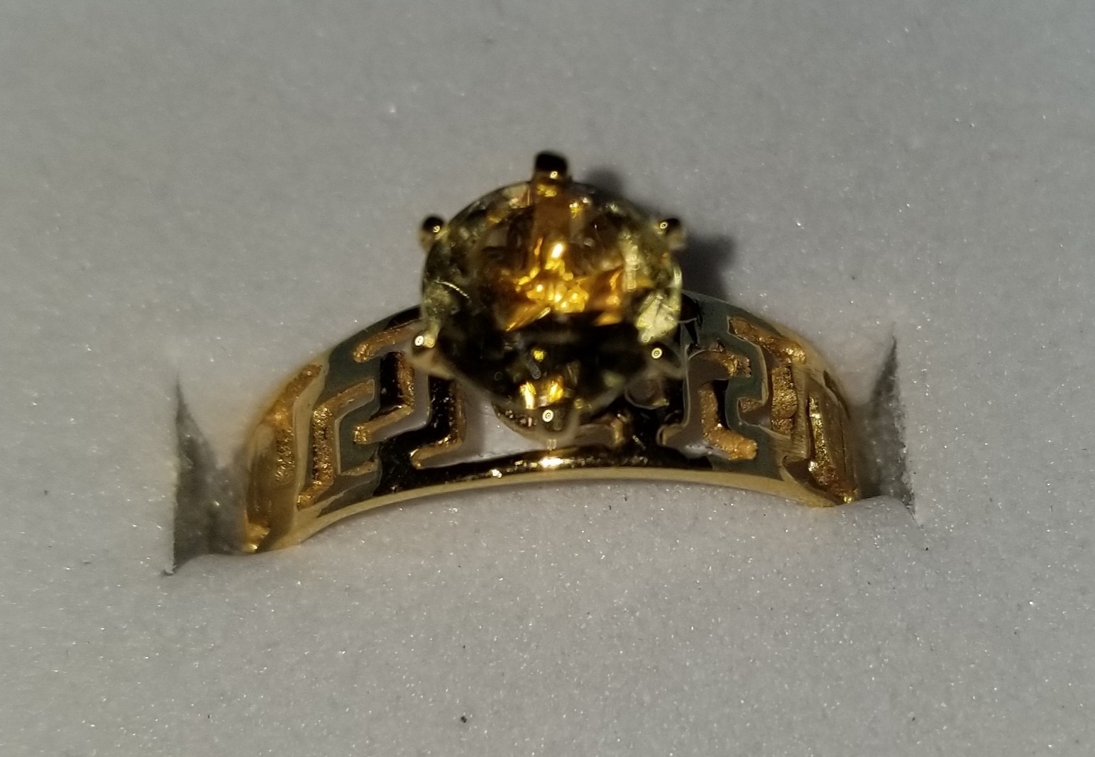 GENUINE 1.10 Cts YELLOW TOPAZ SOLITAIRE RING 10K GOLD-Free Certificate Appraisal