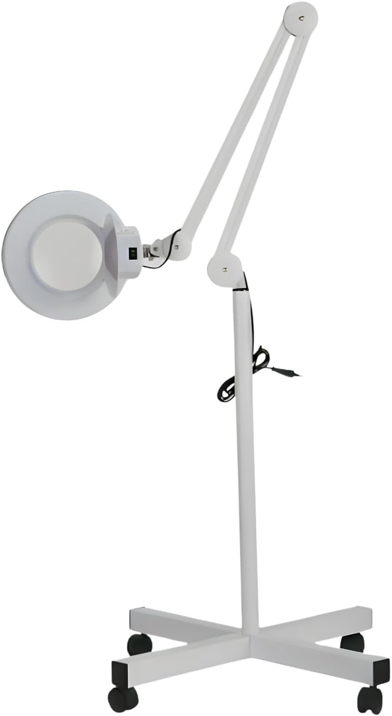 Magnifying Glass with Light and Stand, 10X Lighted Magnifying Glass Floor Stand