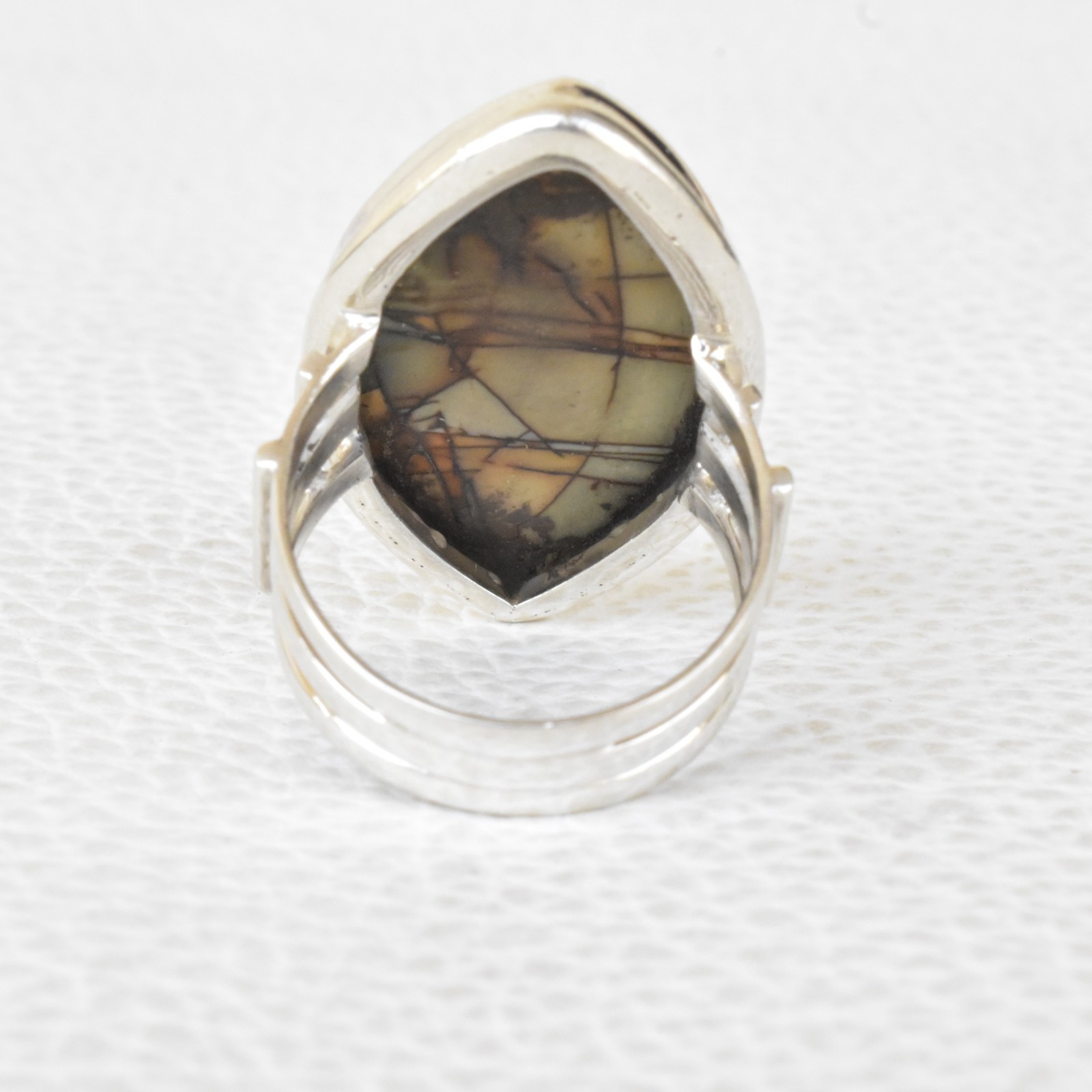 SPIDER WEB JASPER NATURAL GEMSTONE 925 SOLID STERLING SILVER JEWELRY RING 3 TO12