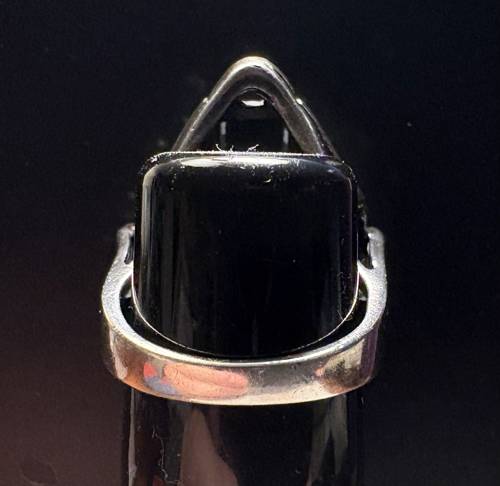 Vintage Sterling Silver Mother-Of-Pearl Marcasite Cocktail Ring 7.25
