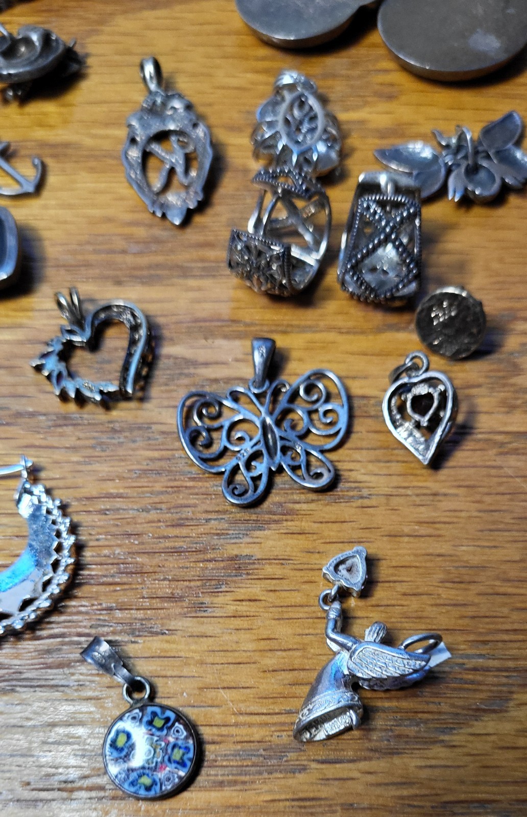 70+grams 22 Pices MARKED 925,SILVER EARRING,PENDANTS, BRACELET.WEARABLE,SELLABLE