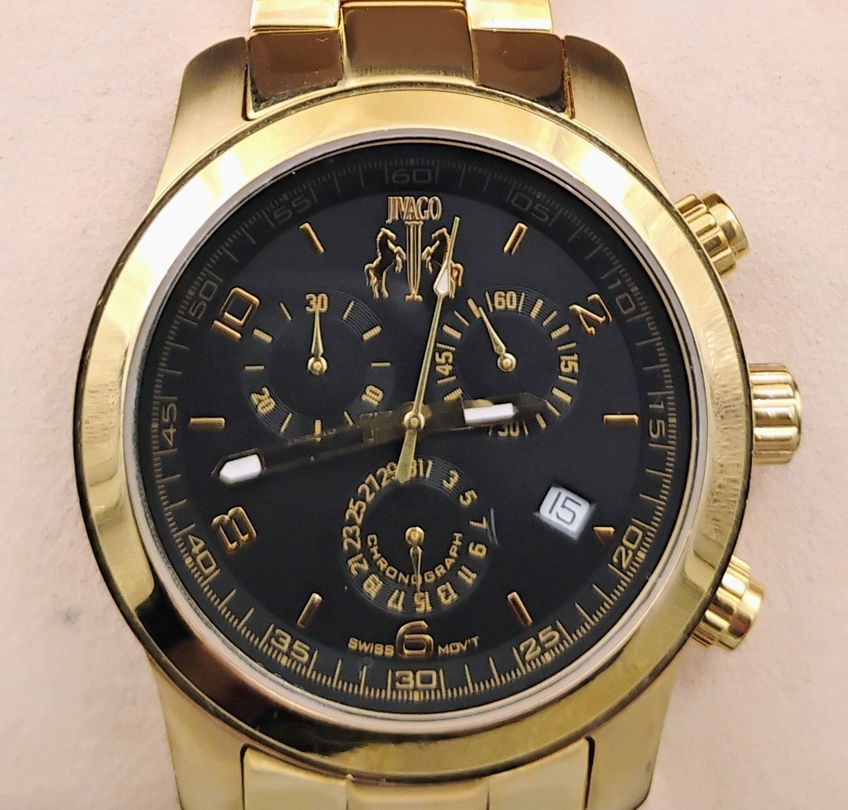 Jivago JV5223 Infinity Chronograph Gold-tone Swiss Watch