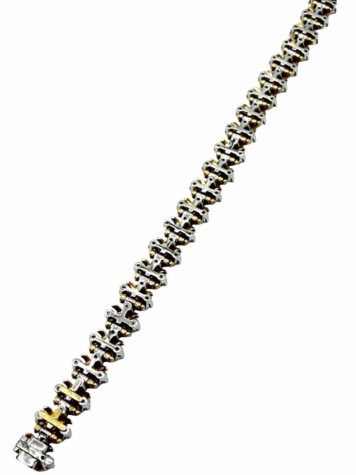 Tiffany & Co. Schlumberger Diamond Bracelet 18k Gold Platinum X Link Style