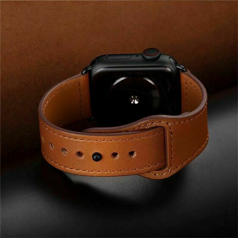 Leather Apple Watch Band Strap for Apple iWatch Series 9 8 7 6 5 4 3 41/45/49mm