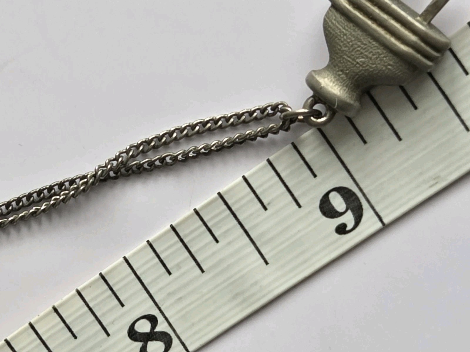 Electrical Plug Pendant Necklace-Silver Tone Chain- 18 In Length