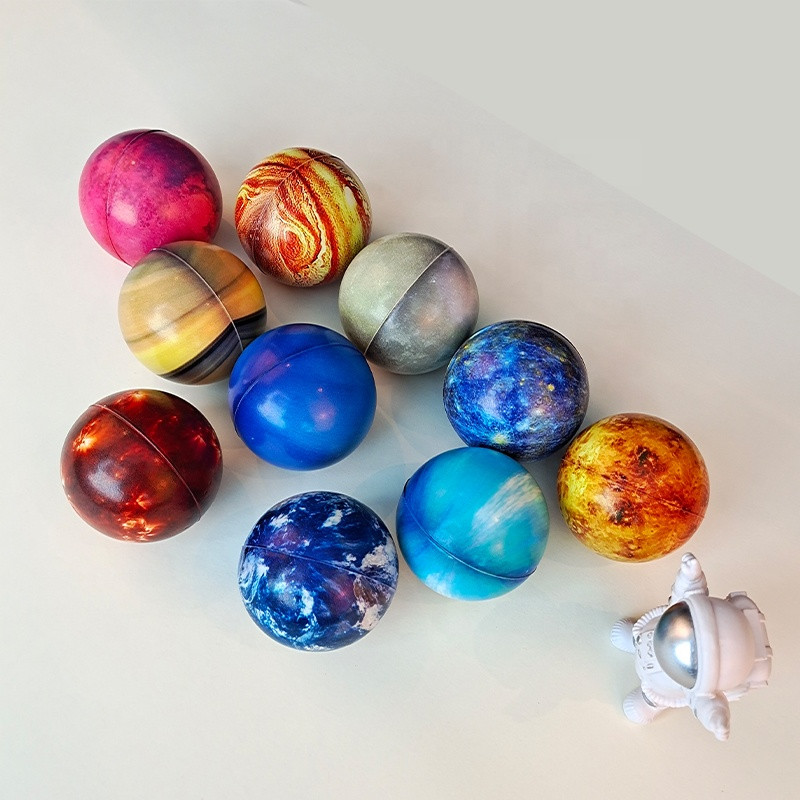 OEM&ODM 6Cm Solar System Eight Planets PU Full Print Planet Venting Decompressio