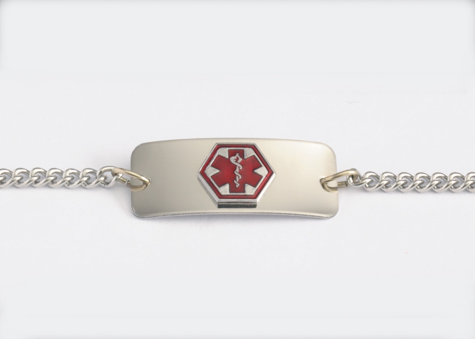 Medical Alert ID Bracelet – FREE ID Wallet Card,Engraving & Ship -Made in USA