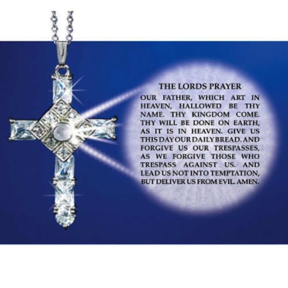 As Seen On TV The Lord’s Prayer Sterling Silver Cross FAITH GORGEOUS New
