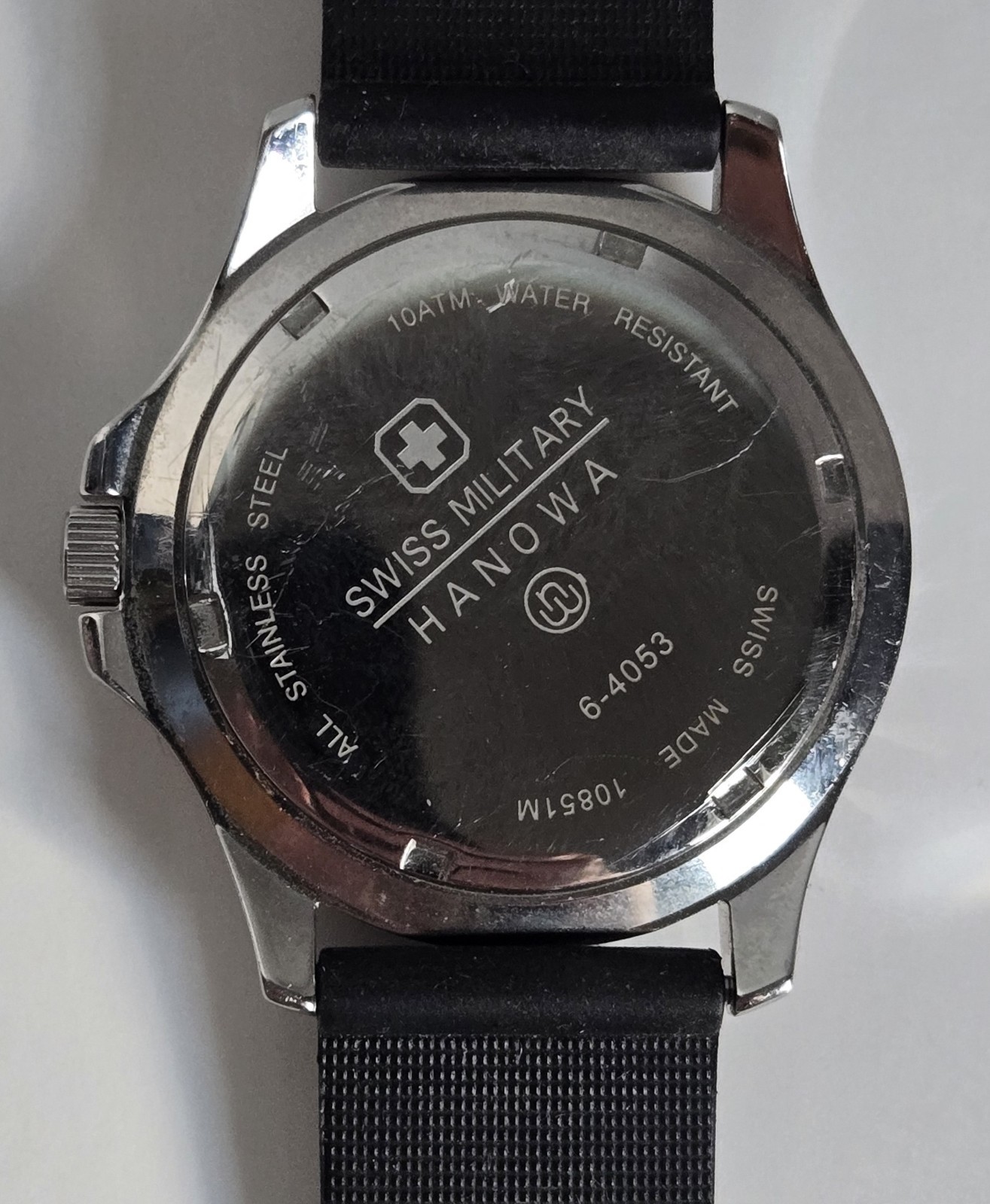 Swiss Made Swiss Military HANOWA Watch. Works! New Battery Stainless Steel 10ATM