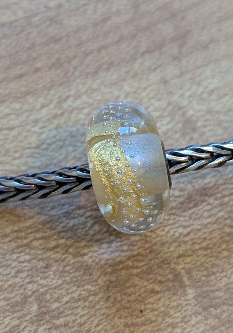 Authentic Retired TrollBeads Gold Silver Trace Bead