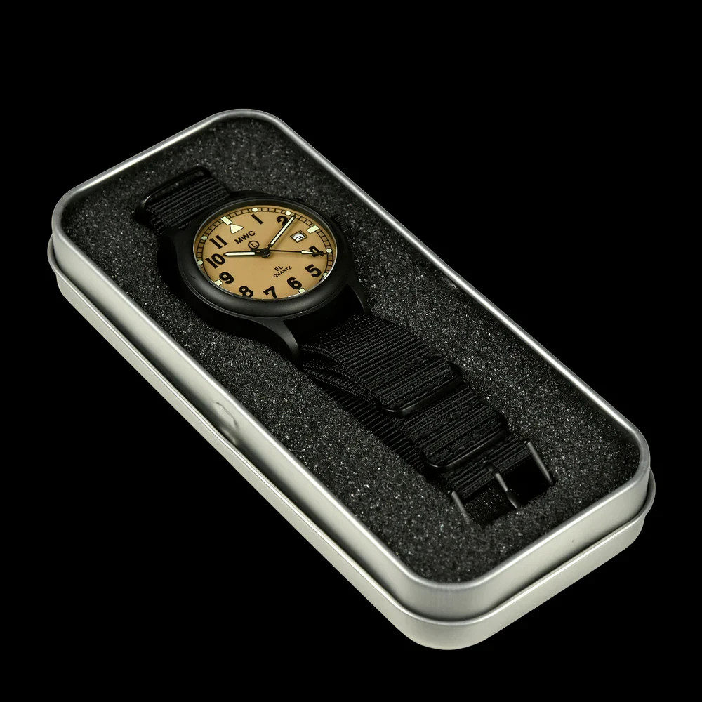 MWC G10EL Black PVD Steel General Service Watch Electroluminescent (EL) Backlit