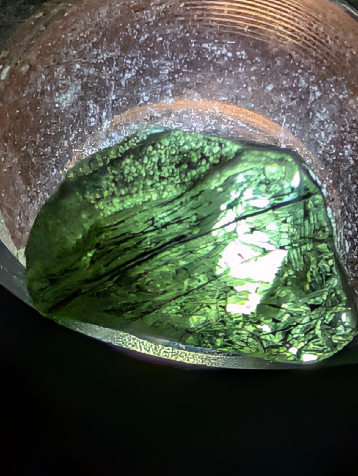 USA Seller 9.85 ct Rutilated peridot IF only rutile facet rough gemstone