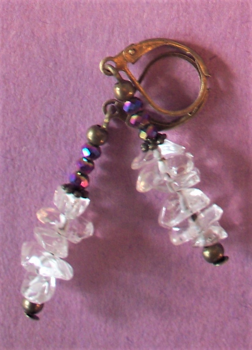 ROCK CANDY QUARTZ Lever back handcrafted YOU CHOOSE XGE