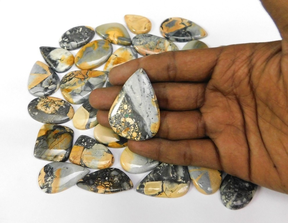 Maligano Jasper Fancy Gemstone Cabochon Jewelry Making Wholesale Lot 71307