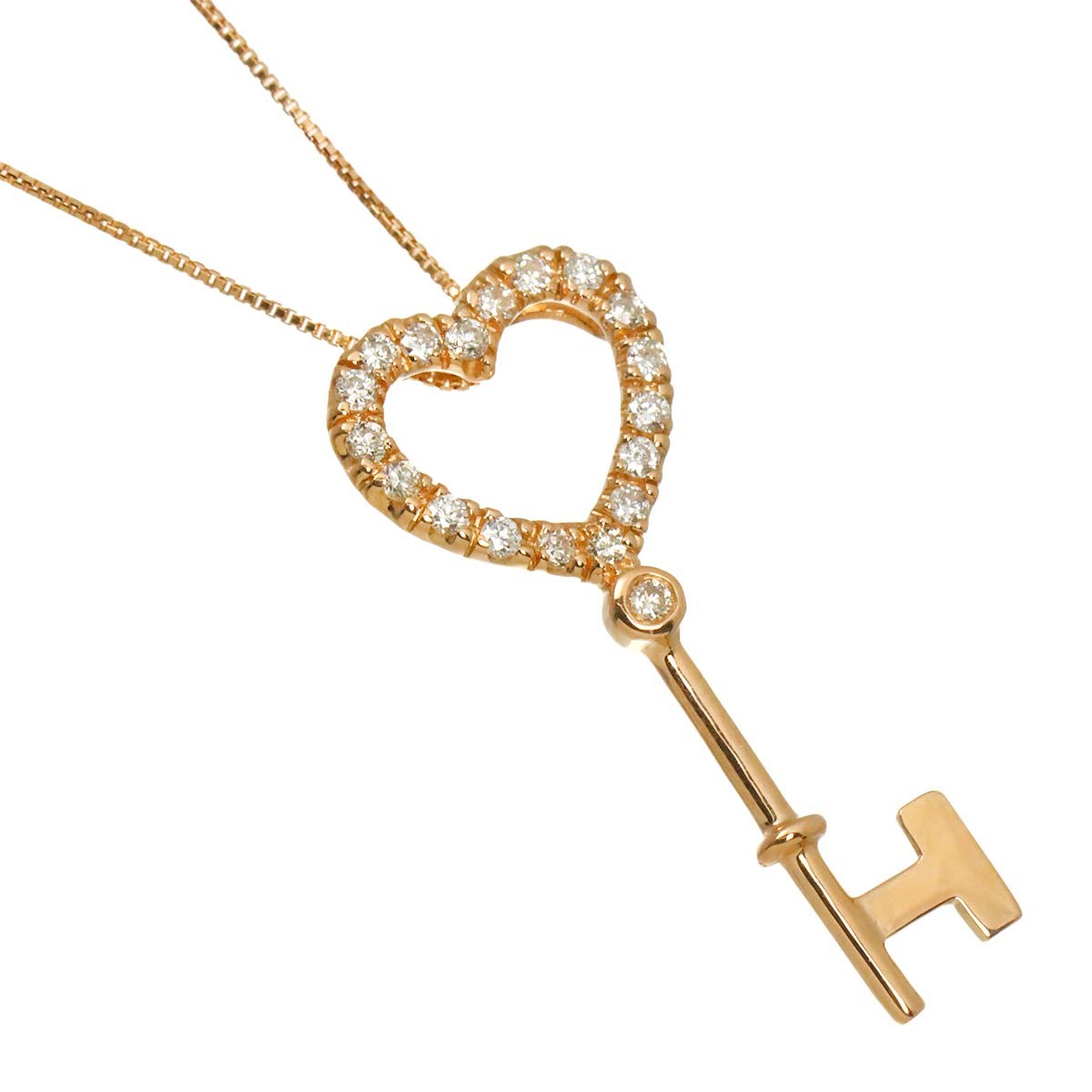 Diamond 0.23ct Necklace 18K K18 PG Pink Gold 90313930