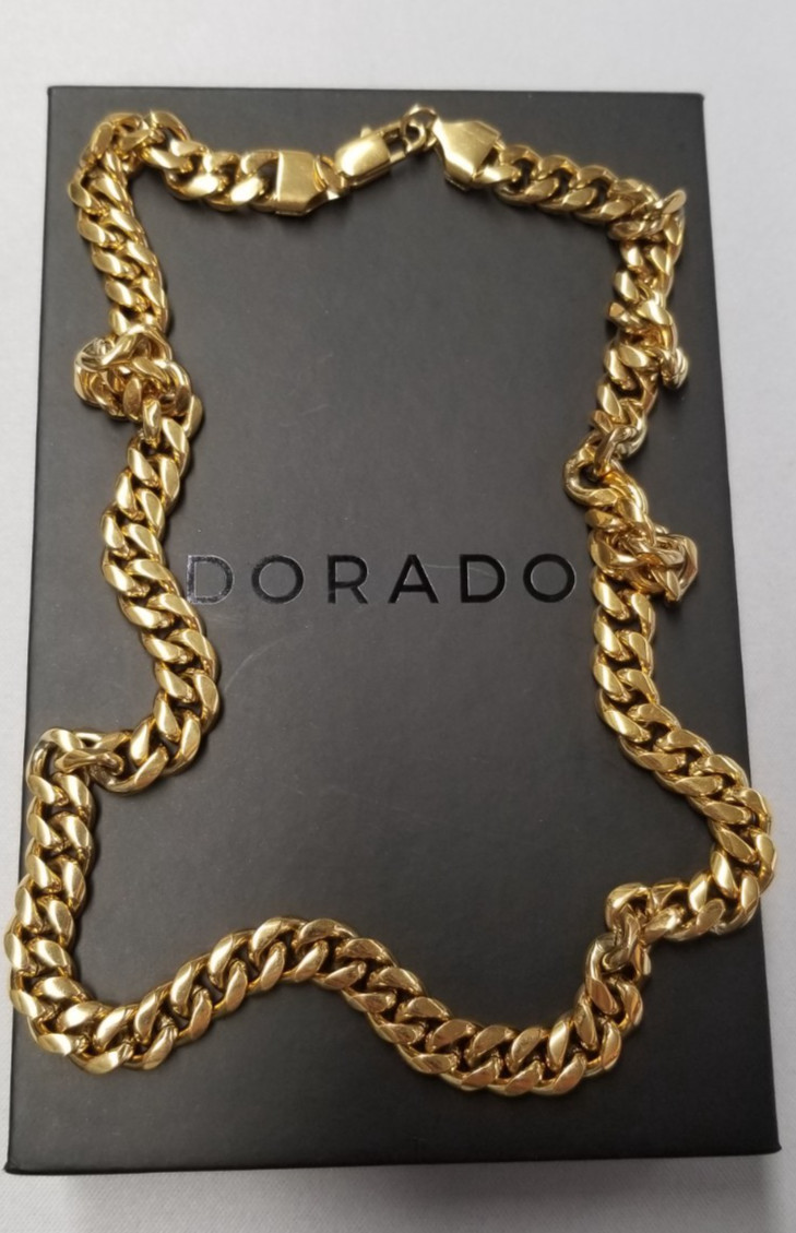 Dorado 18k Gold Plated 8mm Miami Cuban Link Chain 20″