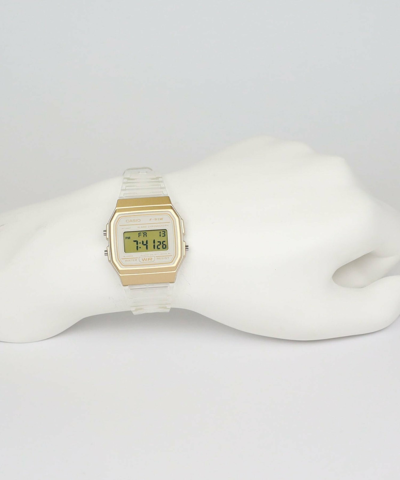 Casio F-91WS-7A2JF Transparent Digital Watch Gold Accent JDM NEW Japan