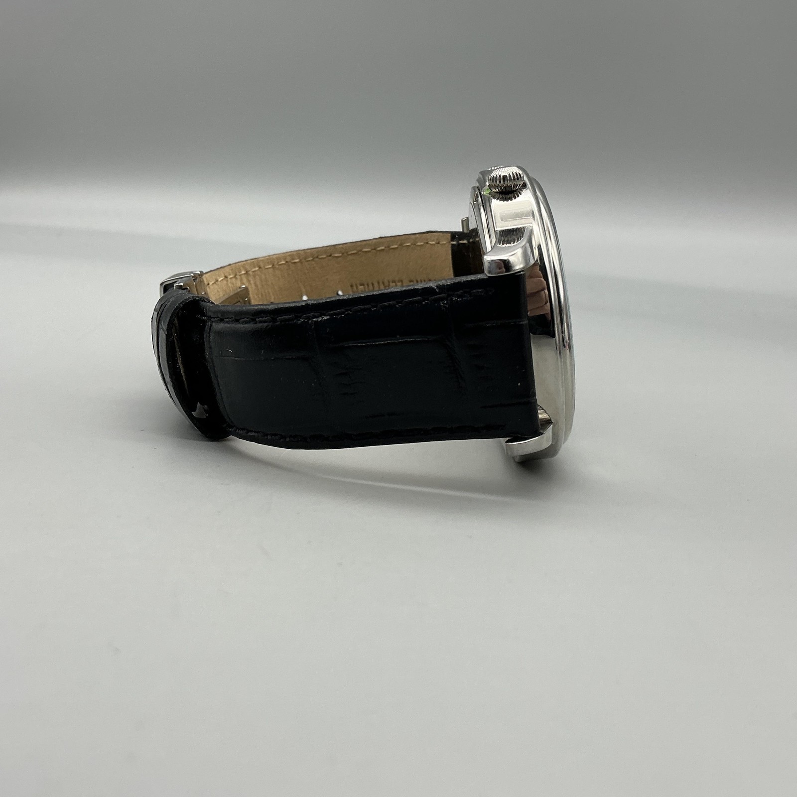 Picard & Cie Mens Watch 45mm Silver Tone Multi Dial Day Date New Battery