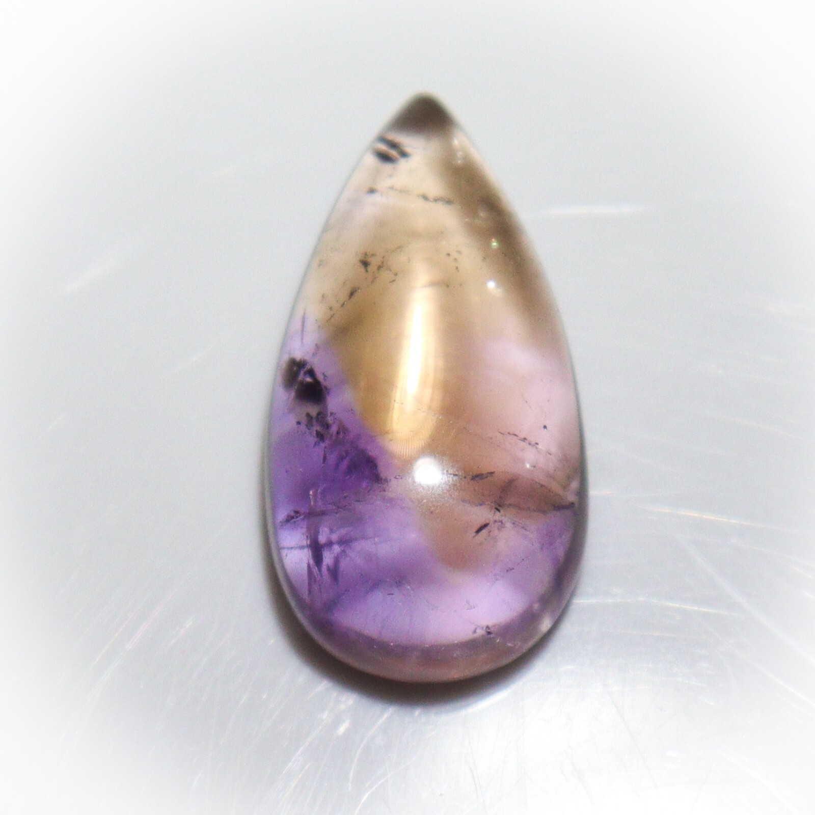 Natural Ametrine Cabochon 28.00 Ct Smooth Bicolor Gem for Elegant Jewelry