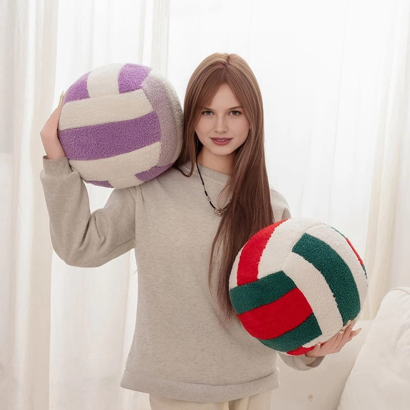 Volleyball Sports Pillow Fluffy Soft Throw Pillow Toy Durable Sport Basketball~