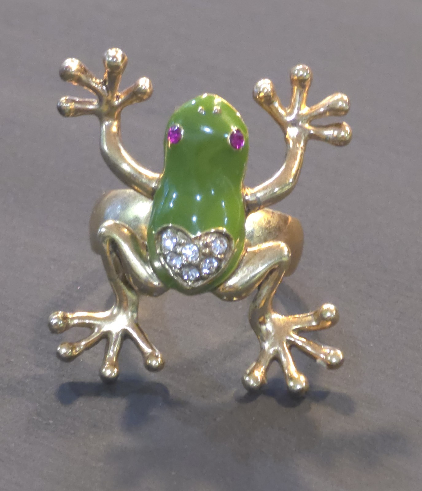 Vintage Betsey Johnson Frog Prince Ring – Size 7