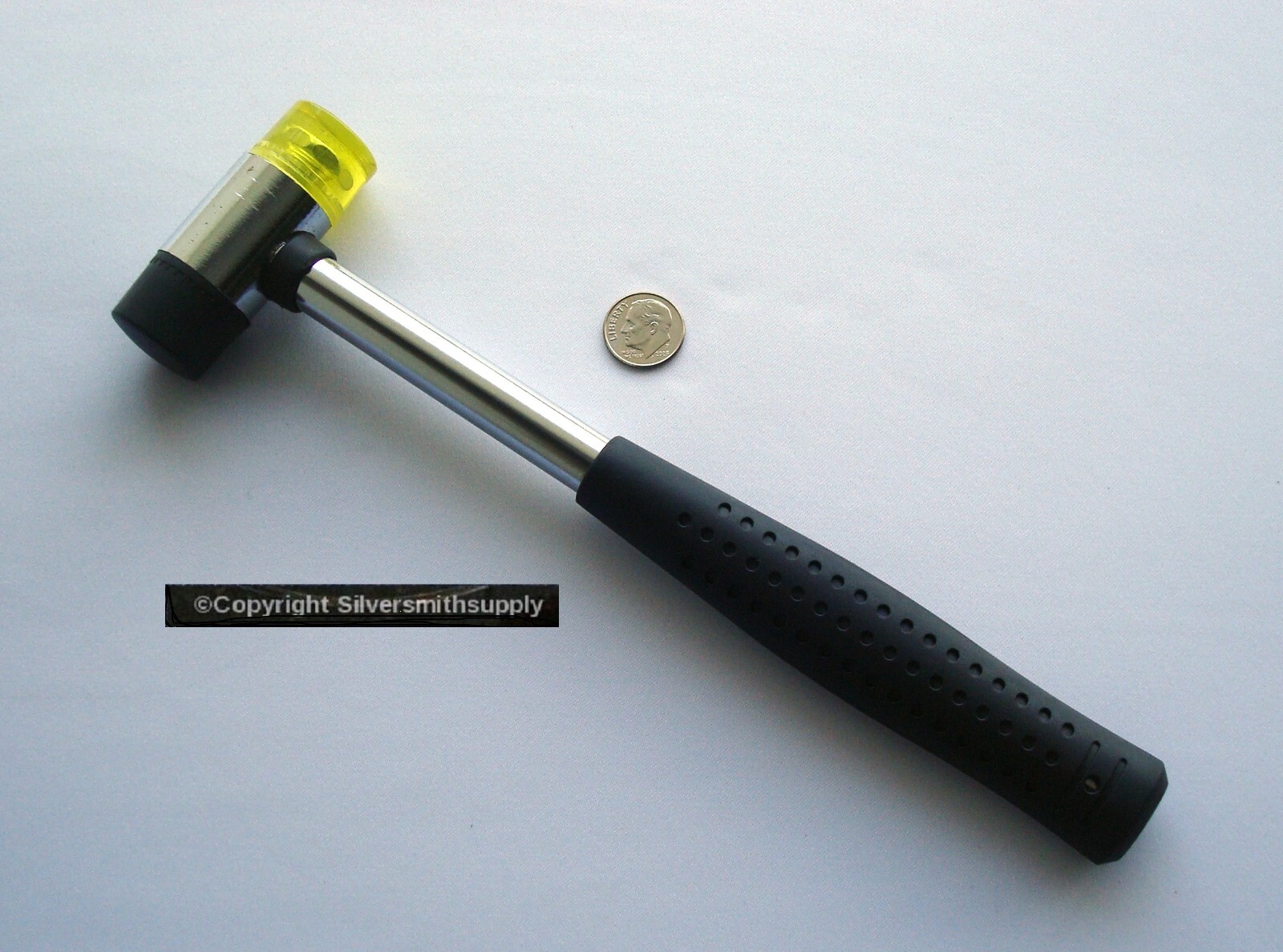 Nylon-rubber tipped metal forming hammer 2 repl heads jewelry stamping tool T082