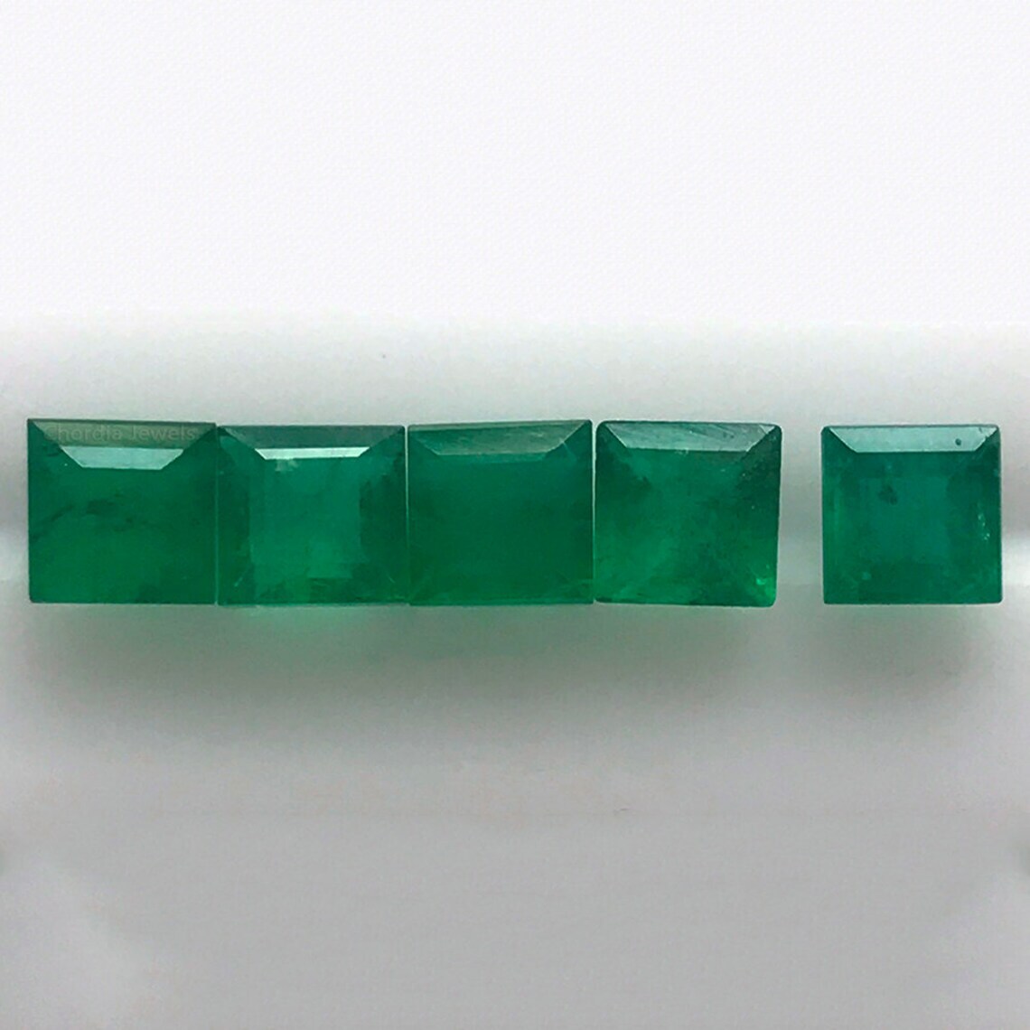 2MM -5MM AAA GRADE NATURAL ZAMBIAN EMERALD SQUARE CUT FACETED LOOSE GEMSTONE