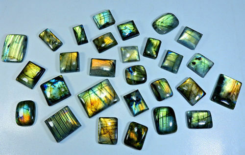 NATURAL GOLDEN LABRADORITE OCTAGON CABOCHON LOOSE GEMSTONE WHOLESALE LOT Ko599