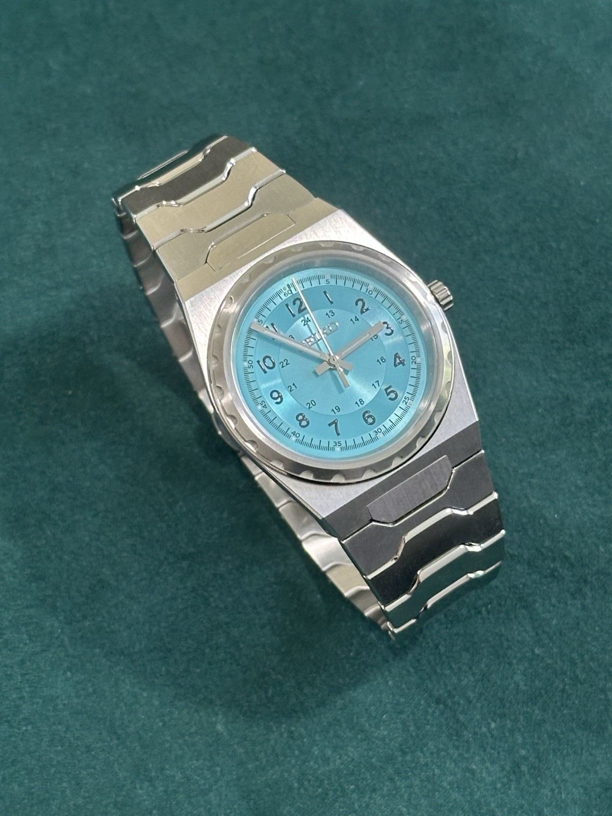 Custom VJ21 37mm Blue dial Dress Watch Ultra Thin 7mm